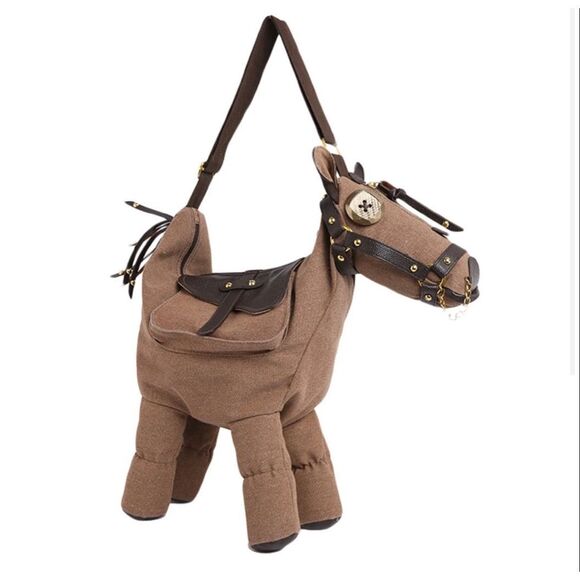 No Brand Handbags - New Canvas Horse Shaped Crossbody Shoulder Bag Handbag Steampunk Horse Purse